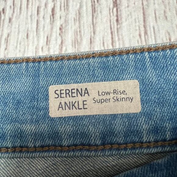 NWT MAVI SERENA ANKLE Low-Rise Super Skinny Jeans SIZE 27 Blue Patchwork Denim - Picture 3 of 12